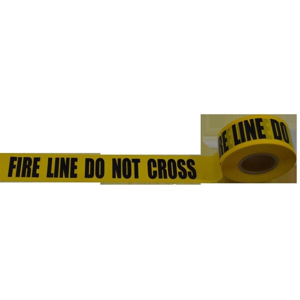 Petra Roc Barricade Tape Printing Fire Line Do Not Cross, Yellow & Black - 3 in. x 1000 ft. PE434541 - main